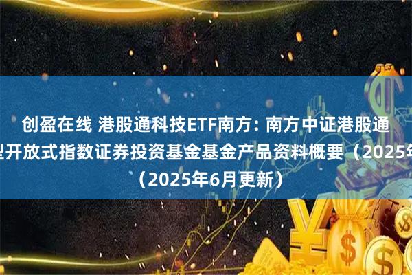 创盈在线 港股通科技ETF南方: 南方中证港股通科技交易型开放式指数证券投资基金基金产品资料概要（2025年6月更新）