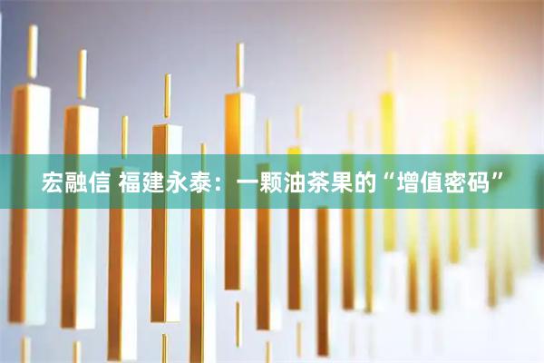 宏融信 福建永泰：一颗油茶果的“增值密码”