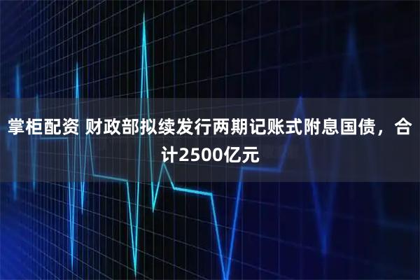 掌柜配资 财政部拟续发行两期记账式附息国债，合计2500亿元
